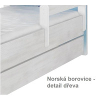 Dětská truhla na hračky s výřezem MÉĎA, norská borovice