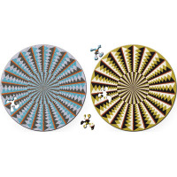 CURIOSI Oboustranné dřevěné puzzle Double: Kolotoč 88 dílků