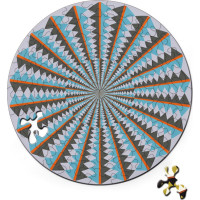 CURIOSI Oboustranné dřevěné puzzle Double: Kolotoč 88 dílků