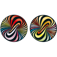 CURIOSI Oboustranné dřevěné puzzle Double: Lolly 88 dílků