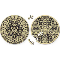 CURIOSI Oboustranné dřevěné puzzle Double: Písek 88 dílků