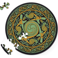 CURIOSI Oboustranné dřevěné puzzle Double: Drak 88 dílků