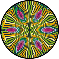 CURIOSI Oboustranné dřevěné puzzle Double: Hippie 88 dílků