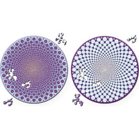 CURIOSI Oboustranné dřevěné puzzle Double: Body 88 dílků