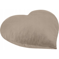 Tvarovaný polštář CLEO Velvet SRDCE - 35x35 cm - béžový