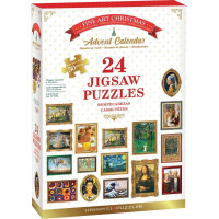 EUROGRAPHICS Puzzle Adventní kalendář: Fine Art Vánoce 24x50 dílků