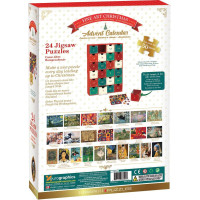 EUROGRAPHICS Puzzle Adventní kalendář: Fine Art Vánoce 24x50 dílků