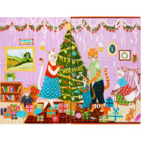 GALISON Puzzle Adventní kalendář Kočičí Vánoce 12x42 dílků