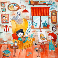 MAGNOLIA Puzzle Veselý pokoj 1023 dílků