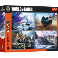 TREFL Puzzle World of Tanks: Velká bitva tanků 4x250 dílků