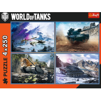 TREFL Puzzle World of Tanks: Velká bitva tanků 4x250 dílků
