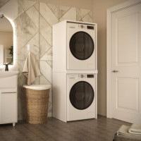 Skříň na pračku a sušičku - bílá