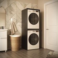 Skříň na pračku a sušičku - černá