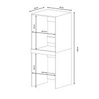 Skříň na pračku a sušičku - bílá