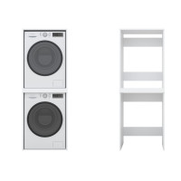 Skříň na pračku a sušičku - bílá