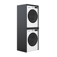 Skříň na pračku a sušičku - černá