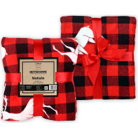 Vánoční sada COZY & NATALE - deka 150x200 cm + polštář Happy Holidays