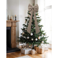 Ozdobná mašle DECO Velvet Glam Bow XXL 48x45x150 cm - béžová