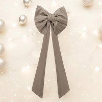 Ozdobná mašle DECO Velvet Glam Bow XXL 48x45x150 cm - béžová