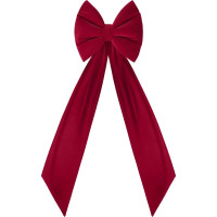 Ozdobná mašle DECO Velvet Glam Bow XXL 48x45x150 cm - červená