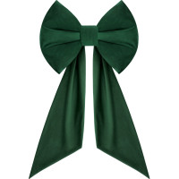 Ozdobná mašle DECO Velvet Glam Bow 50x40+50 cm - zelená
