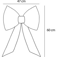 Ozdobná mašle Deco Glam & Shine 30x47+60 cm - bílá/zlatá