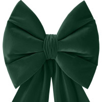 Ozdobná mašle DECO Velvet Glam Bow XXL 48x45x150 cm - zelená