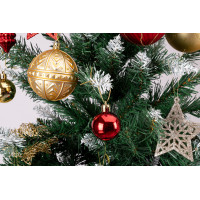 Sada vánočních ozdob na stromeček MARIEN - 70 kusů - červené/zlaté