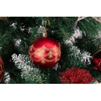 Sada vánočních ozdob na stromeček MARIEN - 70 kusů - červené/zlaté