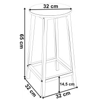 Barová židle FLINT Modern oak - dub/bílá