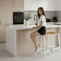 Barová židle KENT Modern oak - dub/bílá