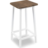 Barová židle KENT Rustic - stařený dub/bílá