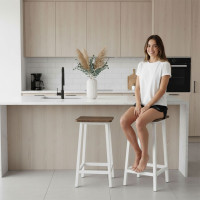 Barová židle KENT Rustic - stařený dub/bílá