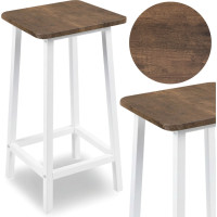 Barová židle KENT Rustic - stařený dub/bílá