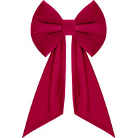 Ozdobná mašle DECO Velvet Glam Bow 50x40+50 cm - červená