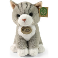 Rappa Plyšová kočka sedící šedá 23 cm SOFT COLLECTION, ECO-FRIENDLY