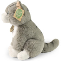 Rappa Plyšová kočka sedící šedá 23 cm SOFT COLLECTION, ECO-FRIENDLY
