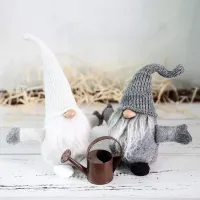 Vánoční skřítek 32 cm - šedý