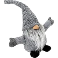 Vánoční skřítek 32 cm - šedý
