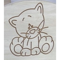 Dětská postel s výřezem růžová KOČIČKA 140x70 cm, dub sonoma + 2x krátká zábrana, šuplík, matrace