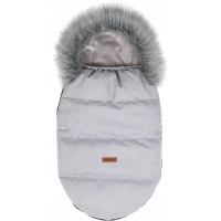 Dětský fusak do kočárku BABYMAM Premium - světle šedý melange/šedý