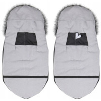 Dětský fusak do kočárku BABYMAM Premium - světle šedý melange/šedý