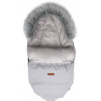 Dětský fusak do kočárku BABYMAM Premium - světle šedý melange/šedý