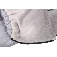 Dětský fusak do kočárku BABYMAM Premium - světle šedý melange/šedý