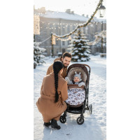 Dětský fusak do kočárku BABYMAM Premium - Zimní les/béžový