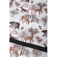 Dětský fusak do kočárku BABYMAM Premium - Zimní les/béžový