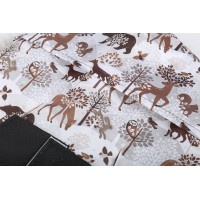 Dětský fusak do kočárku BABYMAM Premium - Zimní les/béžový