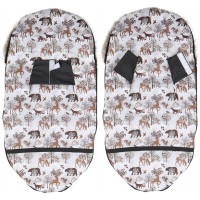 Dětský fusak do kočárku BABYMAM Premium - Zimní les/béžový