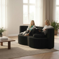 Pěnová pohovka BILL 200 - rozkládací - černá