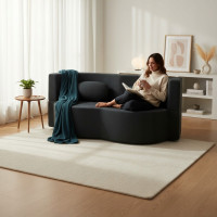 Pěnová pohovka BILL 200 - rozkládací - černá